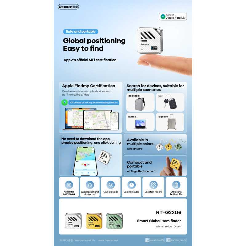REMAX RT-G2306 Object Locator | Tracker | REMAX | Frank Mobile