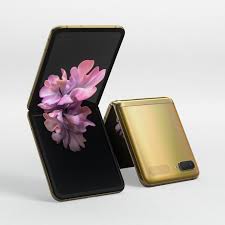Samsung Galaxy Z Flip gold smartphone